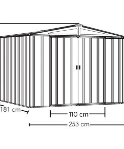 Spacemaker Metallgerätehaus 8x6 254 X 201 X 181 Cm