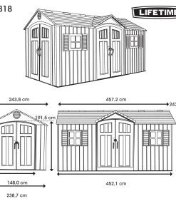 Lifetime Gerätehaus Galaxis 10,1 M², B457 X T244 X H244 Cm