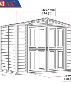 Duramax Gerätehaus DuraMate 8x6 3,85 M², 239,7 X 162,8 X 185,5 Cm
