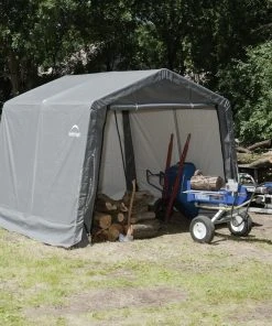 ShelterLogic Foliengerätehaus 300 X 240 X 300 Cm, Grau -Weka Shop 0677599703331 2614498