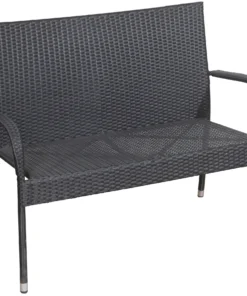 TrendLine Rattanbank Malta Schwarz