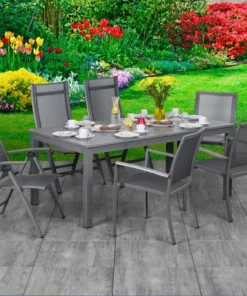 Primaster Alutisch Rivoli 180/240 X 100 X 75 Cm, Rechteckig Grau Ausziehbar -Weka Shop 2076911515429 3