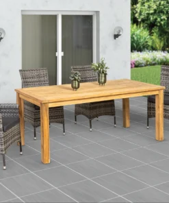 Primaster Teakholz Tisch Garbou 220 X 100 Cm, Höhe: 77 Cm