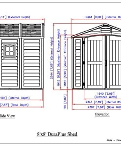 Duramax Gerätehaus DuraPlus 8x8 5,75 M², 246,4 X 247,3 X 234,4 Cm 7 Duramax Gerätehaus DuraPlus 8x8 5,75 M², 246,4 X 247,3 X 234,4 Cm -Weka Shop 30114 13