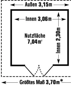 Grosfillex Gartenhaus Deco H 7,5 370 X 298 Cm (inkl. Dachüberstand)