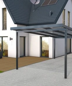 Gutta Premium Carport 309,4 X 562 Cm, Anthrazit, PC Klar 16 Mm