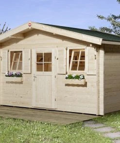 Weka Weekendhaus Eirik Gr.1 Natur, Wandstärke 45 Mm, 380 X 300 Cm