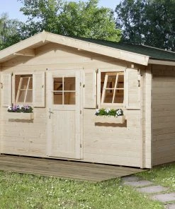 Weka Weekendhaus Eirik Gr.2 Natur, Wandstärke 45 Mm, 380 X 380 Cm