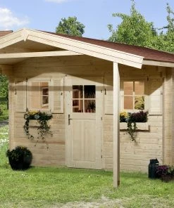 Weka Weekendhaus Eirik A Gr.2 Natur, Wandstärke 45 Mm, 380 X 580 Cm