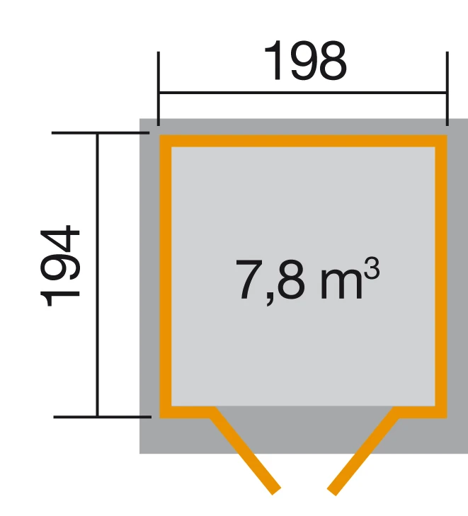 Weka Gartenhaus Ebby Gr.2 Grundfläche 194 X 198 (BxT), Natur 4 Weka Gartenhaus Ebby Gr.2 Grundfläche 194 X 198 (BxT), Natur – Bild 2