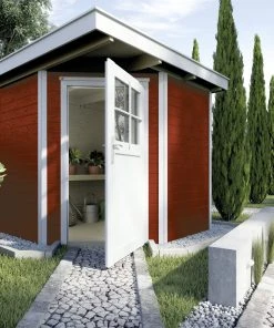 Weka Gartenhaus Nantje Gr.1 Schwedenrot, Wandstärke 21 Mm, 209 X 205 Cm