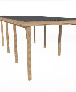 Weka Flachdach-Einzelcarport Eifel Gr.3 322 X 802 Cm, Kesseldruckimprägniertes Holz