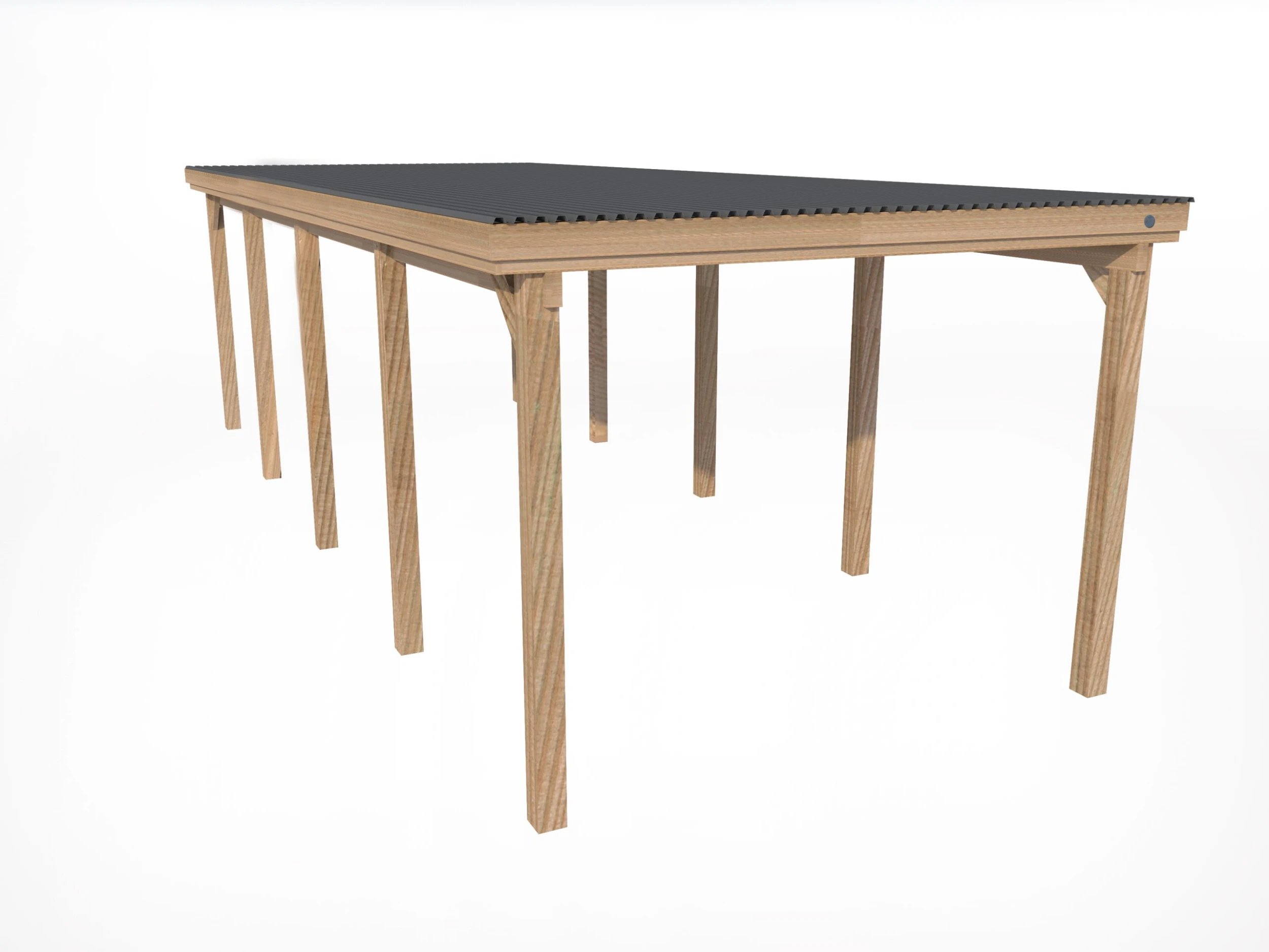 Weka Flachdach-Einzelcarport Eifel Gr.3 322 X 802 Cm, Kesseldruckimprägniertes Holz 3 Weka Flachdach-Einzelcarport Eifel Gr.3 322 X 802 Cm, Kesseldruckimprägniertes Holz