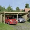 Weka Flachdach-Doppelcarport Eifel Gr.1 603 X 512cm, Kesseldruckimprägniertes Holz -Weka Shop 4004581356798