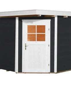 Weka Gartenhaus Nantje Gr.2 Anthrazit, Wandstärke 21 Mm, 239 X 235 Cm