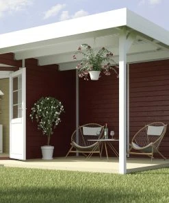 Weka Designhaus Soley B Gr.1 Schwedenrot, Wandstärke 28 Mm, 541 X 238 Cm