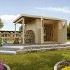 Weka Gartenhaus Mina Mit Anbau Natur, Wandstärke 19 Mm, 369 X 250 Cm -Weka Shop 4004581459871