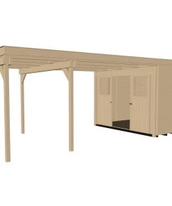 Weka Lounge-Haus Gr. 3 Natur, Wandstärke 21 Mm, 654 X 299 Cm
