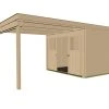 Weka Lounge-Haus Gr. 2 Natur, Wandstärke 21 Mm, 590 X 299 Cm -Weka Shop 4004581473266 2