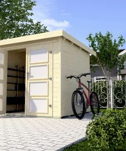 Weka Gartenhaus Arvid Gr.1 Natur, Wandstärke 19 Mm, 198 X 194 Cm