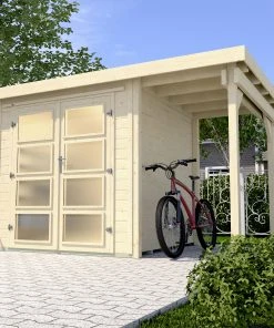 Weka Gartenhaus Arvid A Gr.3 Natur, Wandstärke 19 Mm, 369 X 250 Cm