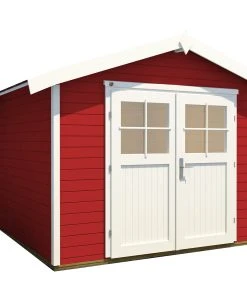 Weka Gartenhaus Linea Gr. 4 Schwedenrot, Wandstärke 28 Mm, 300 X 235 Cm