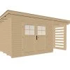 Weka Gartenhaus Jesper A Gr. 2 Natur, Wandstärke 28 Mm, 385 X 240 Cm -Weka Shop 4004581476267 1