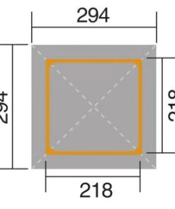 Weka Gartenoase Gr. 1 Mit Dachaufsatz Natur, 218 X 218 Cm