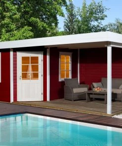 Weka Designhaus Soley+ Schwedenrot, Wandstärke 28 Mm, 541 X 238cm