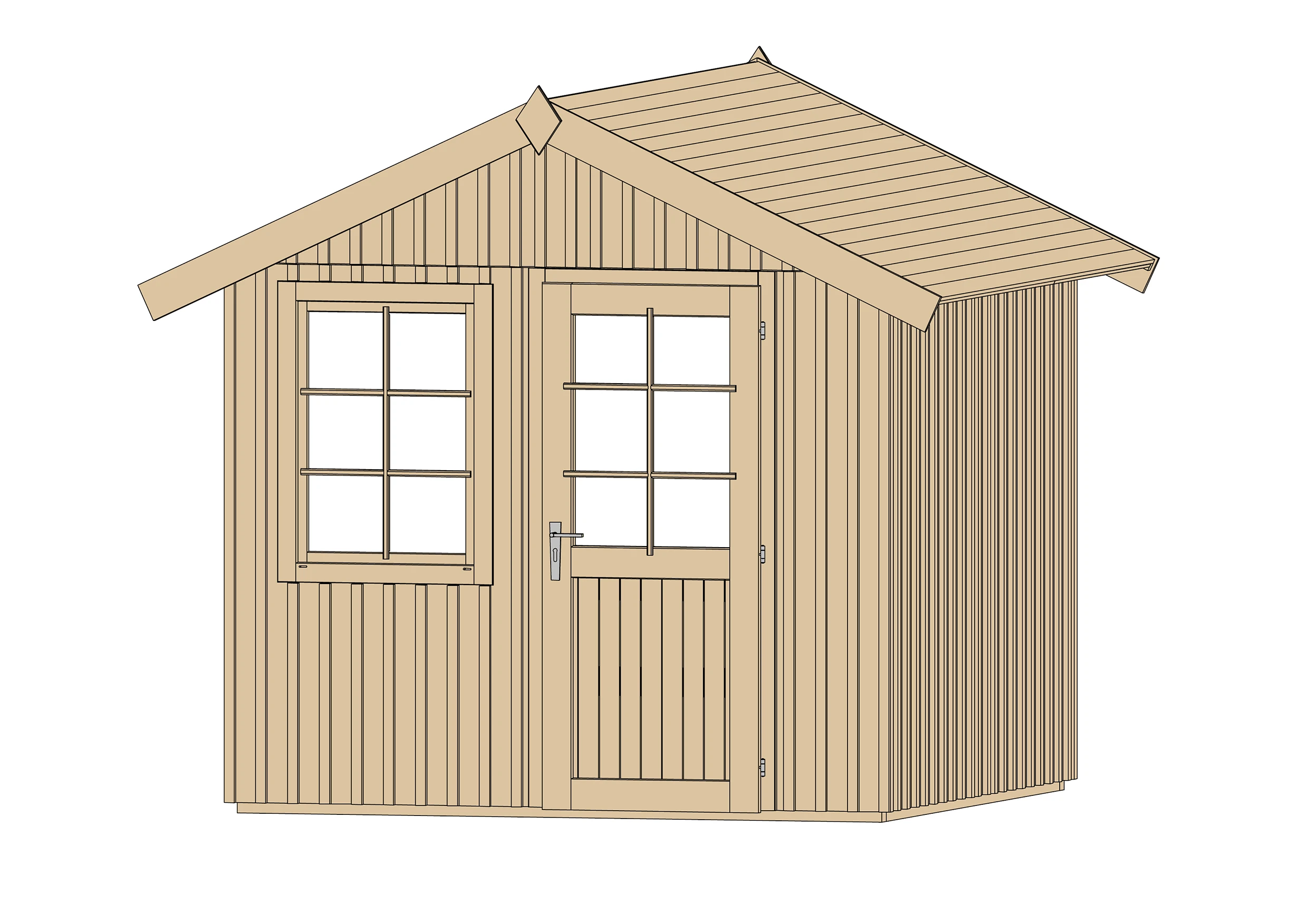 Weka Schwedenhaus Gr.5 Natur, Wandstärke 22 Mm, 299 X 295 Cm 3 Weka Schwedenhaus Gr.5 Natur, Wandstärke 22 Mm, 299 X 295 Cm