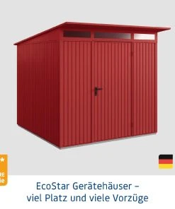 EcoStar Gerätehaus Trend-P Typ 2 Purpurrot 247,9 X 283,4 X 232,3 Cm -Weka Shop 4005954383526 2