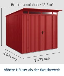 EcoStar Gerätehaus Trend-P Typ 2 Purpurrot 247,9 X 283,4 X 232,3 Cm 9 EcoStar Gerätehaus Trend-P Typ 2 Purpurrot 247,9 X 283,4 X 232,3 Cm -Weka Shop 4005954383816 3