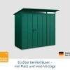 EcoStar Gerätehaus Elegant-P Typ 1 Moosgrün 247,9 X 153 X 228,6 Cm 1 EcoStar Gerätehaus Elegant-P Typ 1 Moosgrün 247,9 X 153 X 228,6 Cm -Weka Shop 4005954394225 2