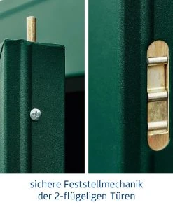 EcoStar Gerätehaus Elegant-P Typ 1 Moosgrün 247,9 X 153 X 228,6 Cm -Weka Shop 4005954394225 3347239