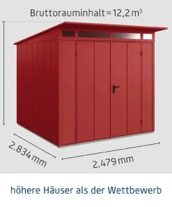 EcoStar Gerätehaus Elegant-P Typ 2 Purpurrot 247,9 X 283,4 X 232,3 Cm 9 EcoStar Gerätehaus Elegant-P Typ 2 Purpurrot 247,9 X 283,4 X 232,3 Cm -Weka Shop 4005954394607 3347278