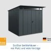 EcoStar Gerätehaus Elegant-P Typ 2 Anthrazitgrau 247,9 X 283,4 X 232,3 Cm -Weka Shop 4005954394638 3347283