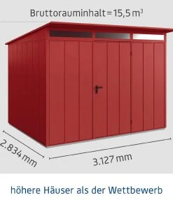 EcoStar Gerätehaus Elegant-P Typ 3 Purpurrot312,7 X 283,4 X 232,3 Cm -Weka Shop 4005954394737 3347289