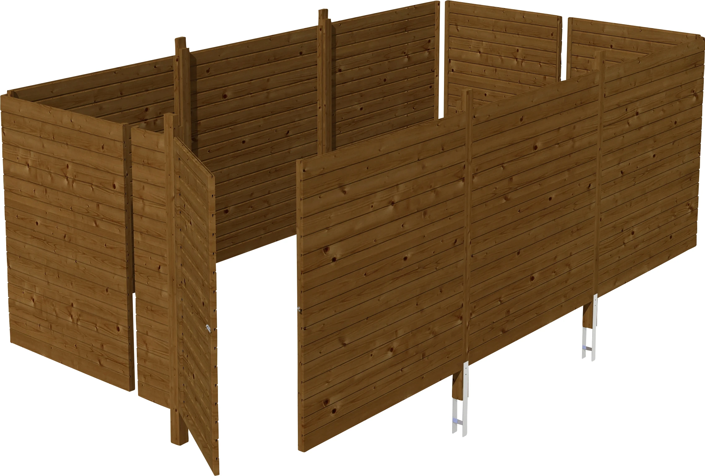 SkanHolz SKAN HOLZ Abstellraum C6 573x317cm, Profilschalung, Lasiert In Nussbaum 3 SkanHolz SKAN HOLZ Abstellraum C6 573x317cm, Profilschalung, Lasiert In Nussbaum