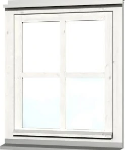 SkanHolz SKAN HOLZ Einzelfenster Rahmenaußenmaß 69,1 X 82,1 Cm Lasiert In Weiß