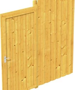 SkanHolz SKAN HOLZ Seitenwand Inkl. Tür 98x198cm 230 X 220 Cm, Eiche Hell