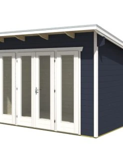 SkanHolz SKAN HOLZ Gartenhaus Ostende 1, 350 X 250 Cm, Schiefergrau