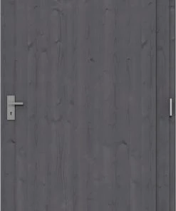 SkanHolz SKAN HOLZ Einzeltür Rahmenaußenmaß 98 X 198 Cm, Lasiert In Schiefergrau