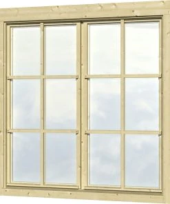 SkanHolz SKAN HOLZ Doppelfenster BxH 2 X 57,5 X 123,5 Cm Für 28 Mm Häuser