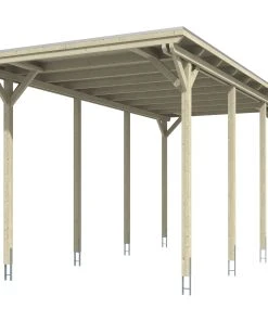 SkanHolz SKAN HOLZ Carport Emsland Caravan 404 X 846 Cm, Natur