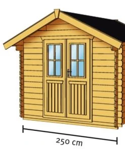 SkanHolz SKAN HOLZ Gartenhaus Palma 3, 250 X 300 Cm, Natur -Weka Shop 4018211601509 04