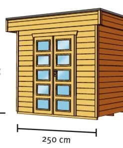 SkanHolz SKAN HOLZ Gartenhaus Venlo 1, 250 X 250 Cm, Natur -Weka Shop 4018211603206 04