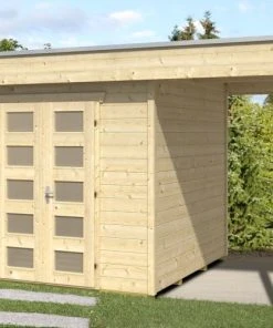 SkanHolz SKAN HOLZ Gartenhaus Venlo 2, 380 X 250 Cm, Natur