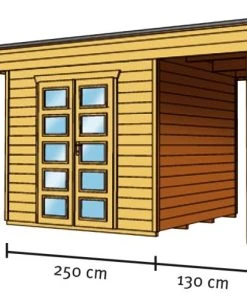 SkanHolz SKAN HOLZ Gartenhaus Venlo 2, 380 X 250 Cm, Natur -Weka Shop 4018211603213 04