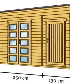 SkanHolz SKAN HOLZ Gartenhaus Venlo 3, 380 X 250 Cm, Natur -Weka Shop 4018211603220 04