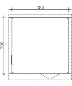 SkanHolz SKAN HOLZ Gartenhaus Breda, 380 X 380 Cm, Natur -Weka Shop 4018211603527 3